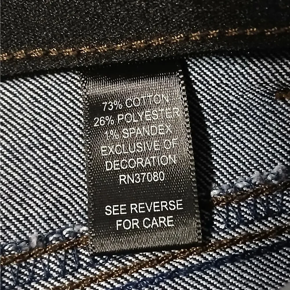 Cato Premium Women's Denim Jeans Size 6 Blue Straight Dark Wash Western Cowgirl - Picture 7 of 7